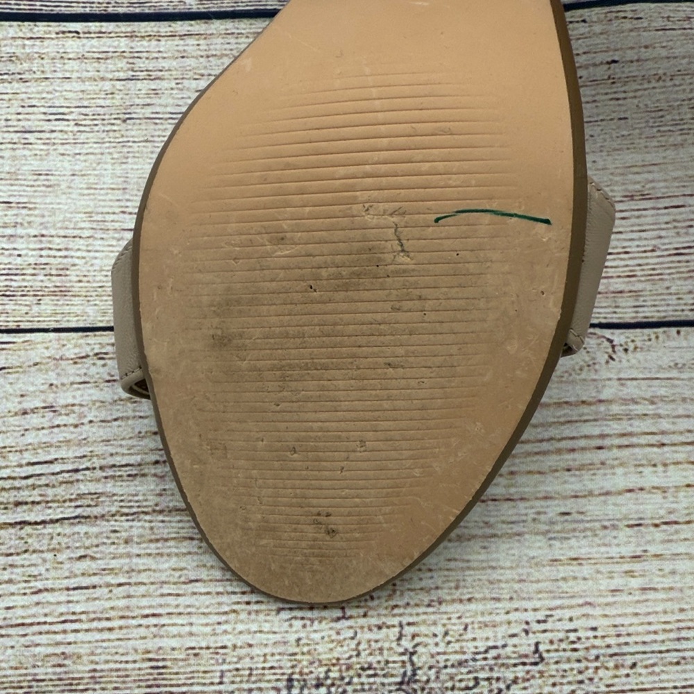 Steve Madden Beige Block Heel Sandals - Picture 7 of 11